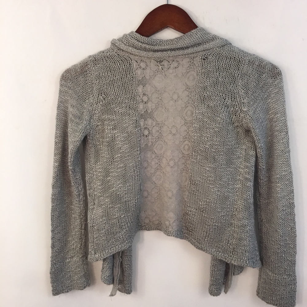 Lucky Brand Knitted Sweater Cardigan Size M Lace - Picture 6 of 7